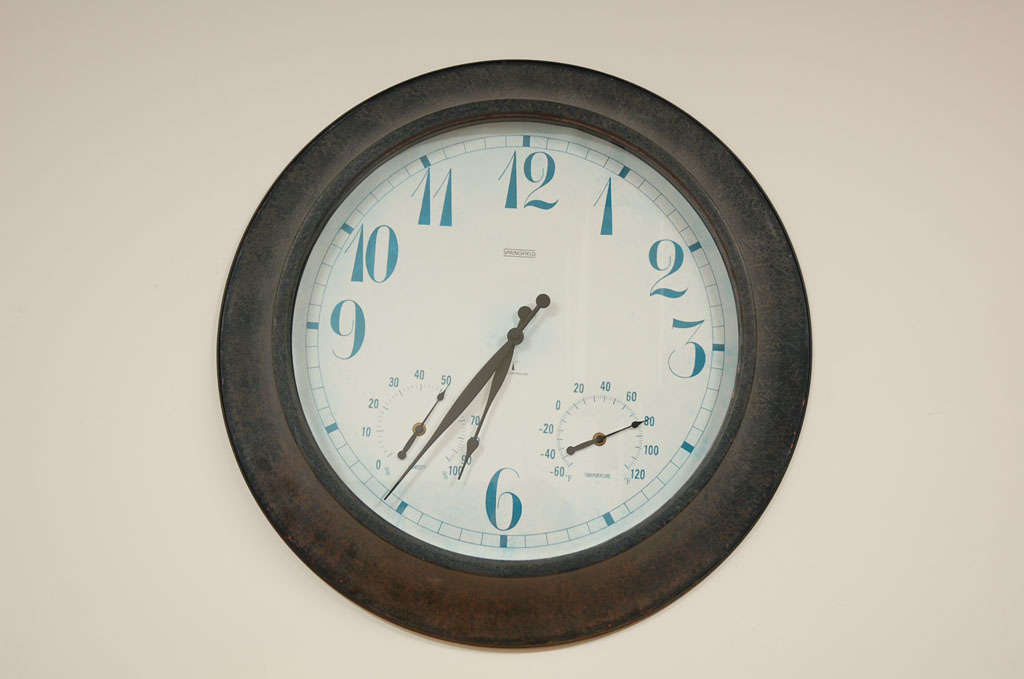 Metal Indoor or Outdoor Wall Clock