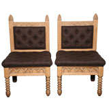 A Pair of Bold and Architectural Aesthetic Chairs