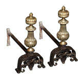 Pair of 17th Century Baroque Andirons Pair of 17th Century Baroque Andirons