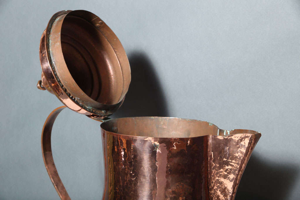 19th Century Dutch Overscale Coffee Pot of Polished Copper For Sale 2