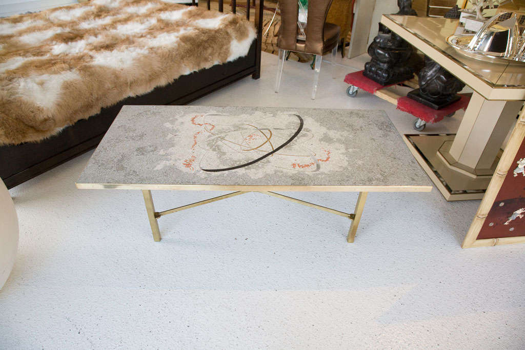 This beautiful table with terrazzo top featuring an 