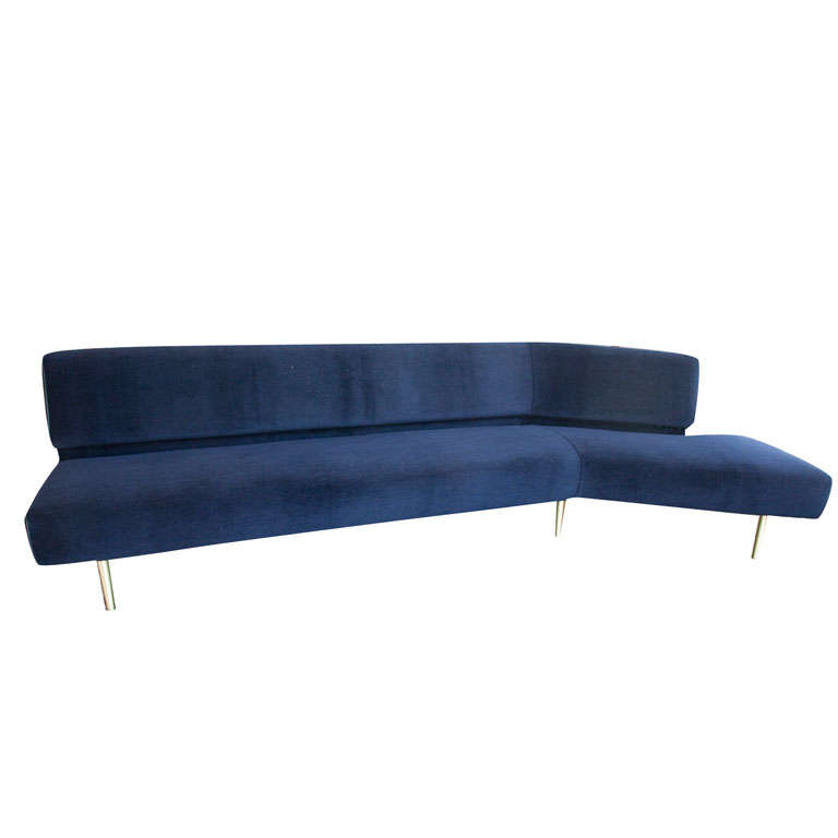 Early "Gutter Back" Sofa by Edward Wormley for Dunbar
