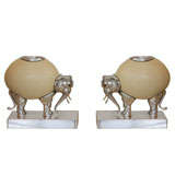 Vintage Pair of Decorative Elephants by Anthony Redmile