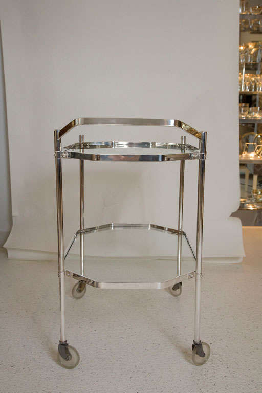 Silver Plate and Glass Drinks Trolley 3