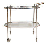 Silver Plate and Glass Drinks Trolley