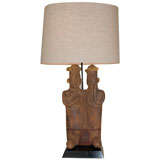 Custom Made Table Lamp featuring Terracotta Figures