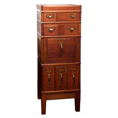 Five Piece Stackable American Oak File Cabinet