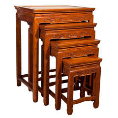 Set of Four (4) Chinese Nesting Tables
