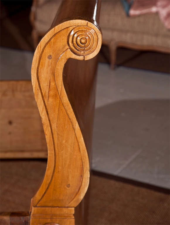 Antique English Pine Sleigh Bed at 1stDibs antique pine sleigh bed