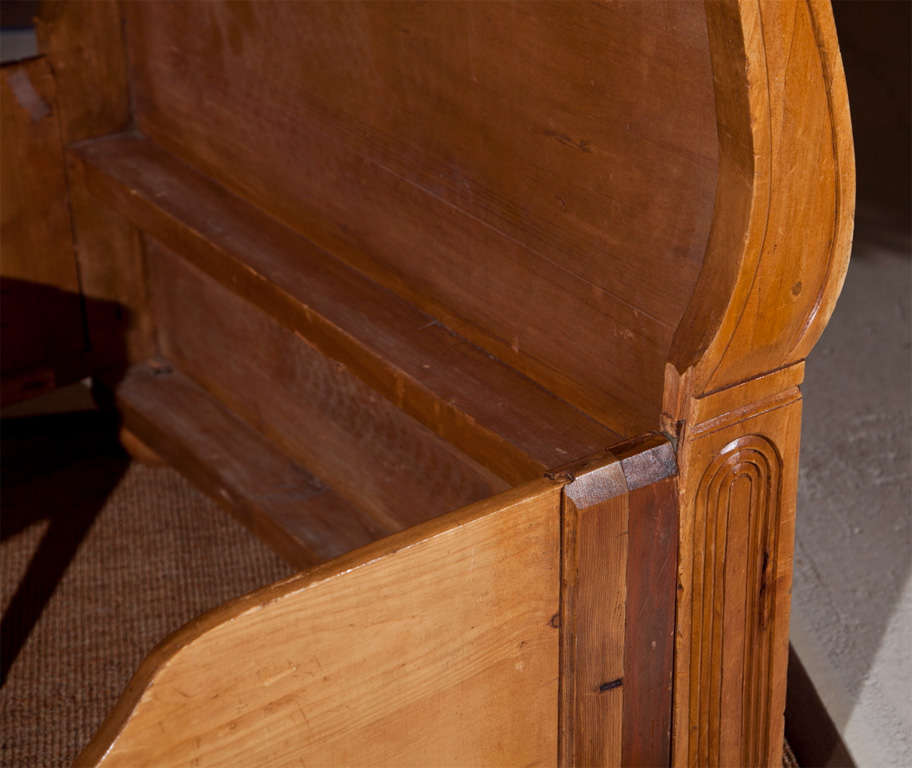 Antique English Pine Sleigh Bed at 1stDibs antique pine sleigh bed