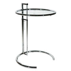 Chrome and Glass Occasional Table by Eileen Gray