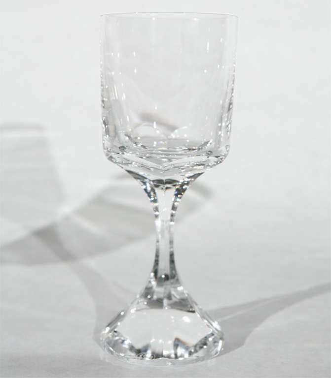 Set of Twelve Crystal "Narcisse" Glasses by Baccarat