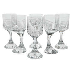 Set of Twelve Crystal "Narcisse" Glasses by Baccarat