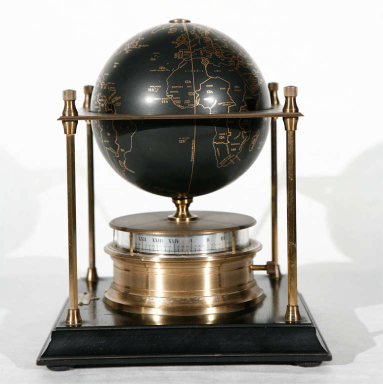 Brass World Clock for The London Royal Geographic Society