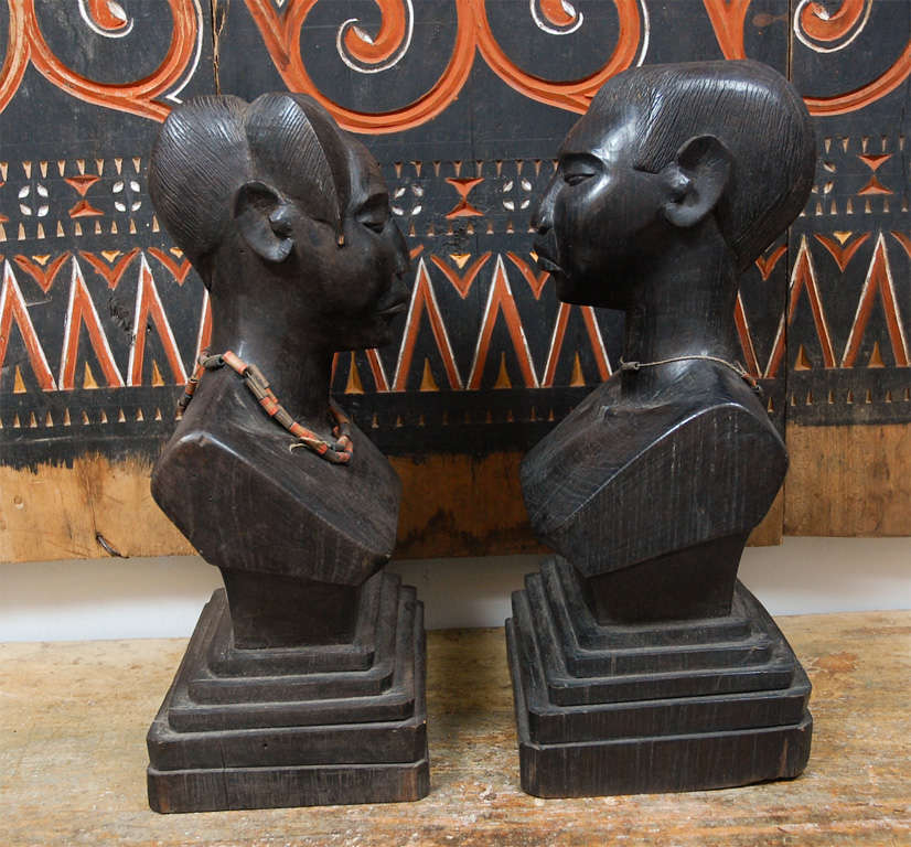 Pair of African Torsos In Good Condition In Los Angeles, CA