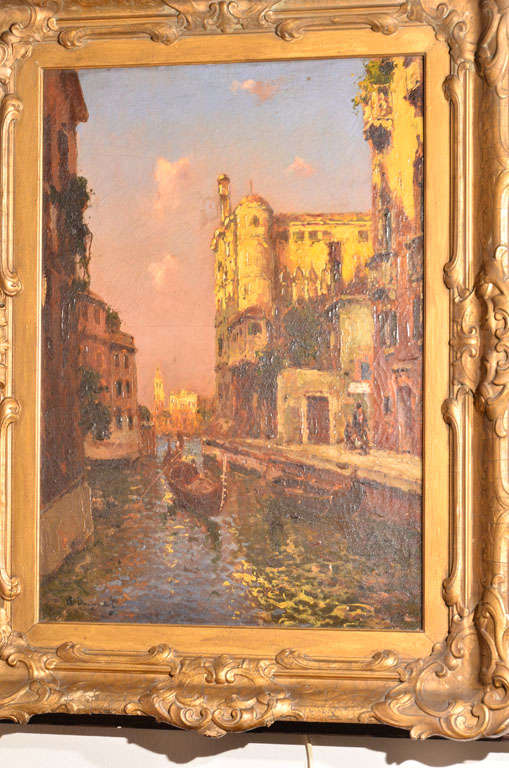 Italian Venetian Canal Scene by Albert Ferdinand Duprat  (1882-1974)