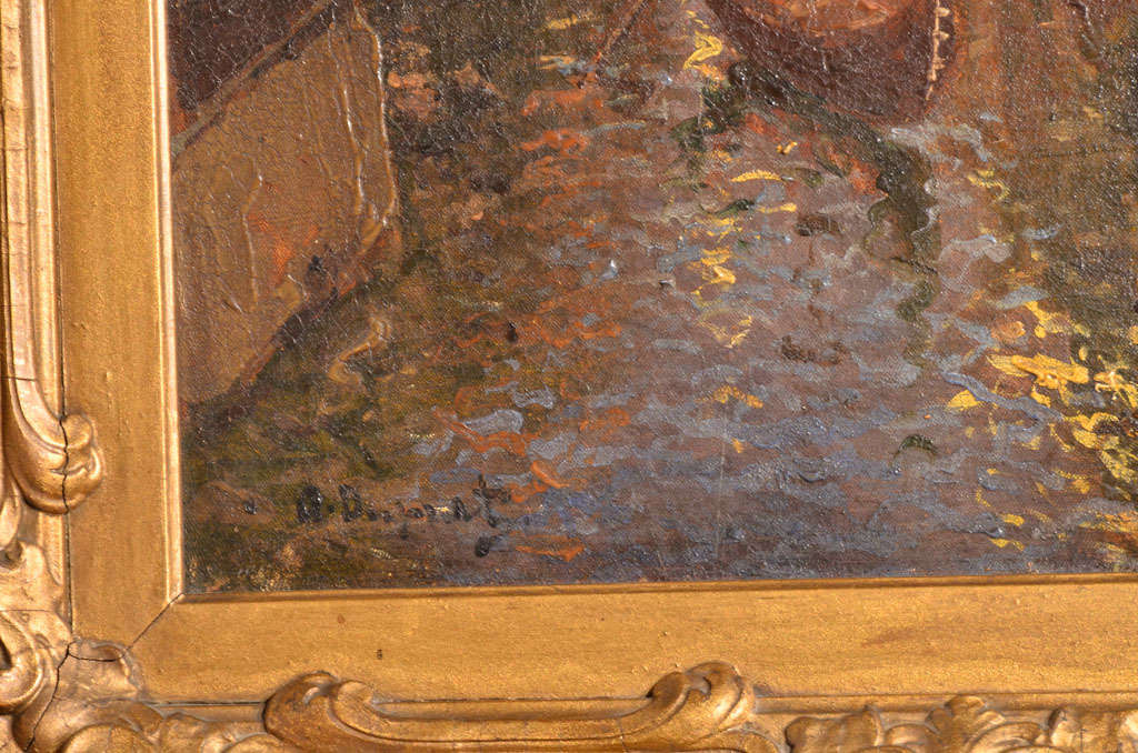 Canvas Venetian Canal Scene by Albert Ferdinand Duprat  (1882-1974)