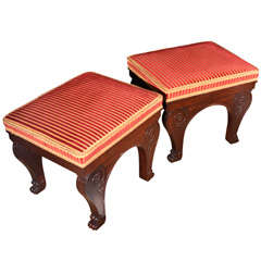 Pair of Russian Neoclassical Stools