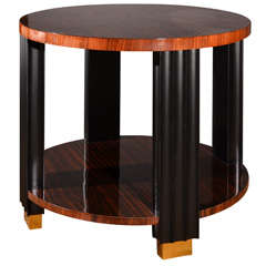 Round Art Deco Table in Rosewood