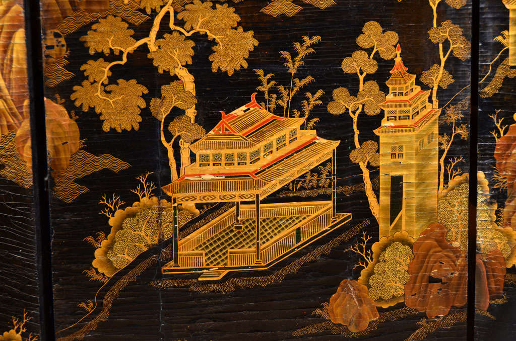 Large Chinese Eight Panel Screen 2
