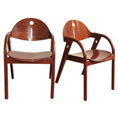 Set Of 2 Mahogany Chairs