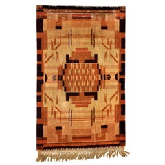 Art Deco Velvet Amsterdamse School 1920s Wall Mounted Rug.