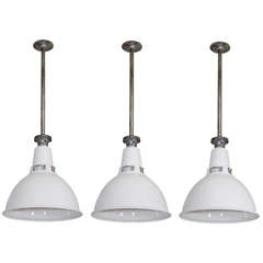 White Enamel Pendant Light Fixtures