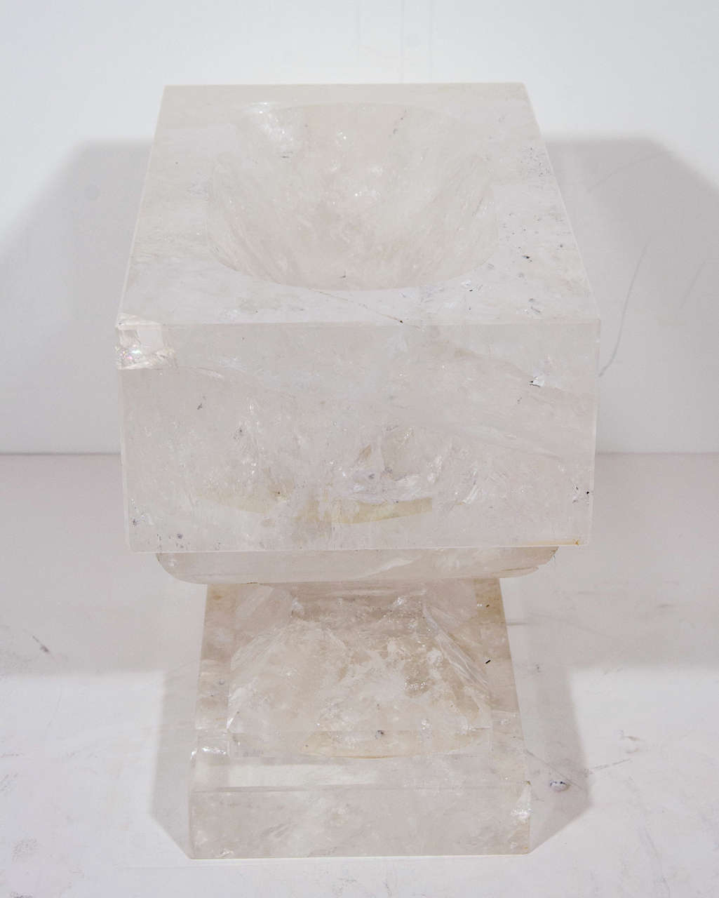 Large Art Deco Style Rock Crystal Centerpiece For Sale 1