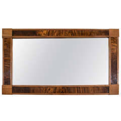 French Walnut and Mahogany Neoclassical Mirror 5