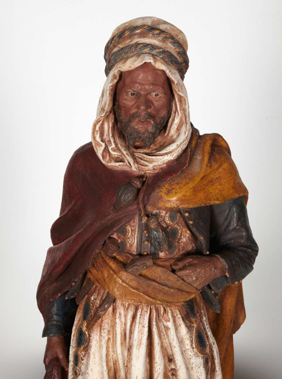 Terrakotta-Figur „Chef Kabyle“ von Joseph Le Guluche, Frankreich, 19. Jahrhundert im Angebot 6