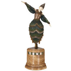 1925 Demetre Chiparus Bronze and Ivory Sculpture, "Carnival"