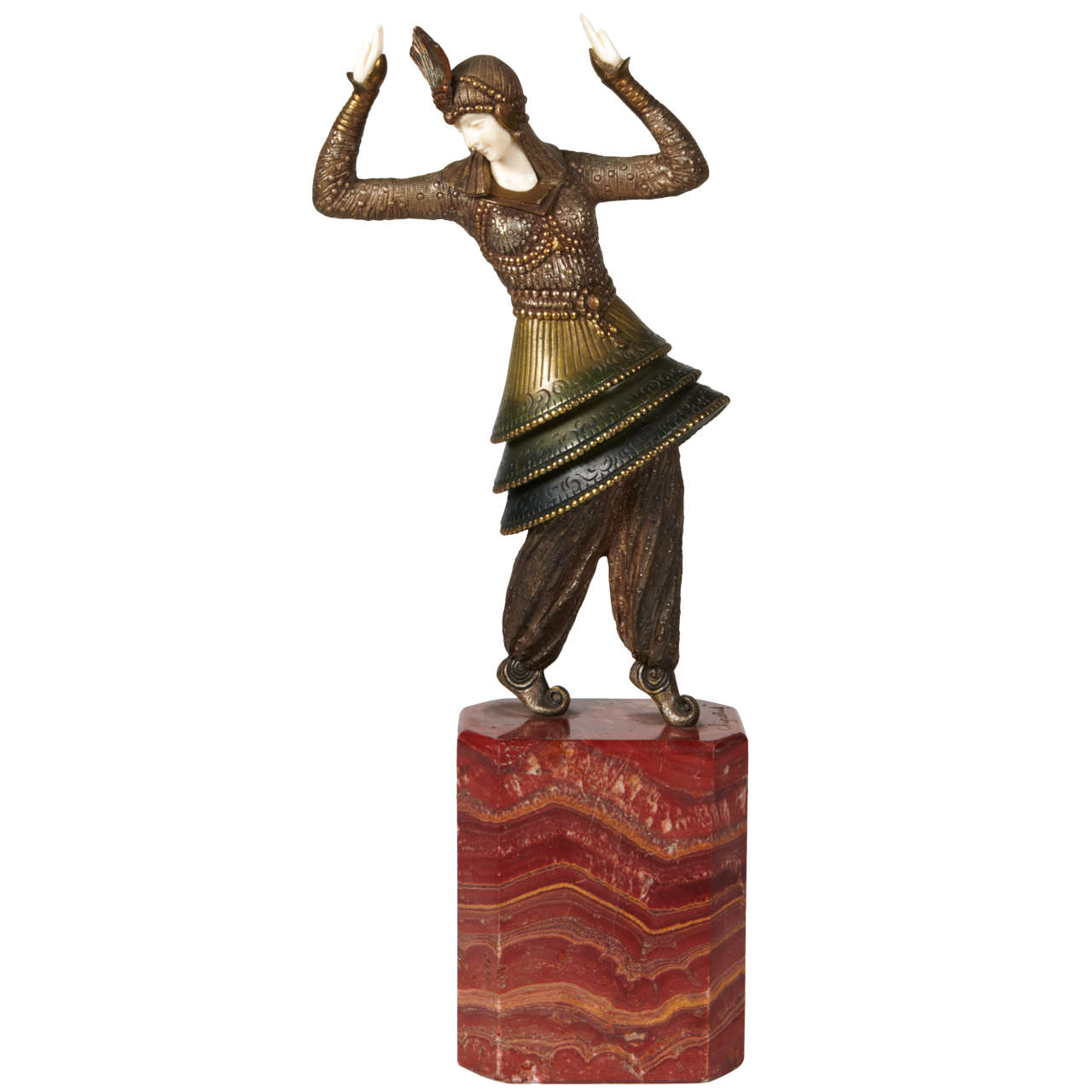 1925 Demetre Chiparus Bronze and Ivory Sculpture, "Pantaloons"