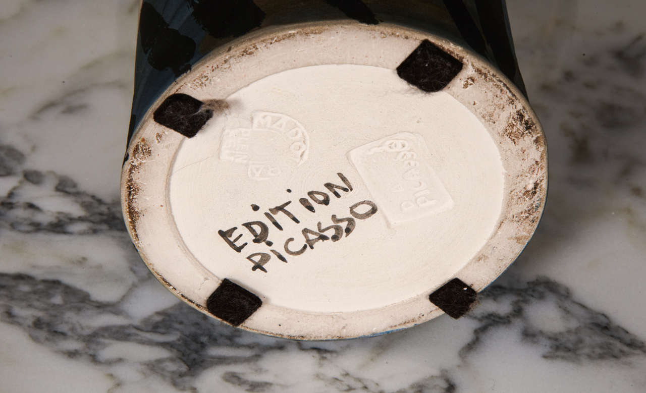 1950s Picasso Edition Madoura Ceramic Vase 5