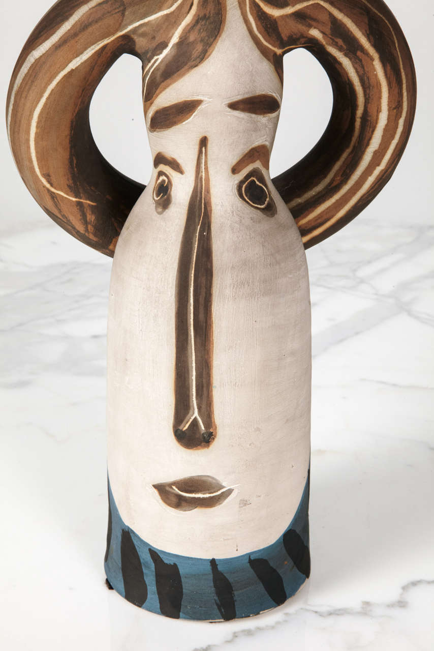 1950s Picasso Edition Madoura Ceramic Vase at 1stDibs