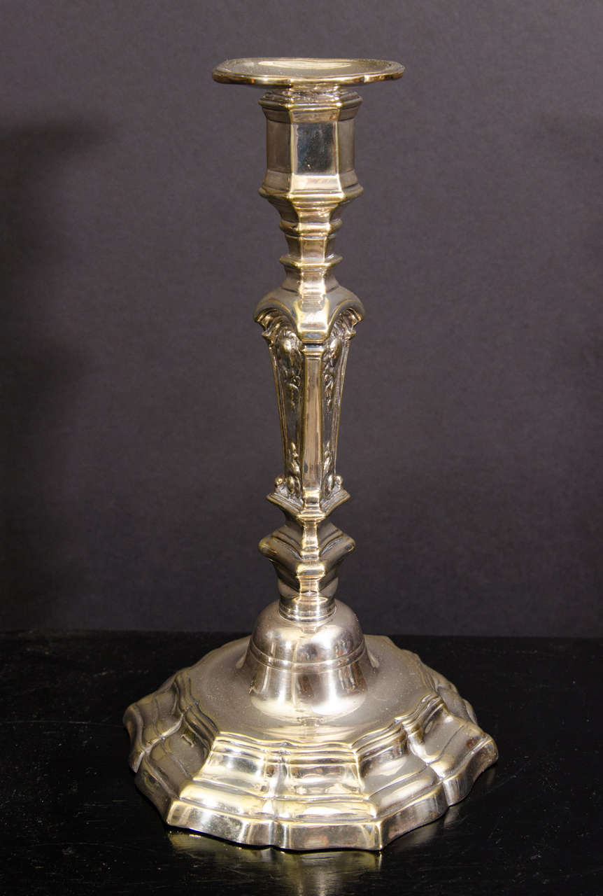 18th Century and Earlier Pair of Louis XIV Candlesticks