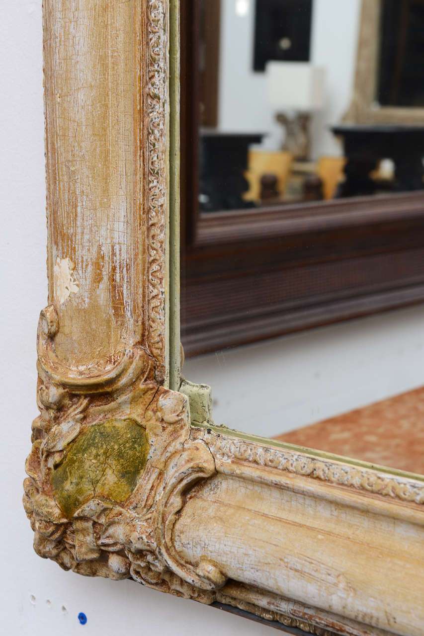 Large French Mirror In Good Condition For Sale In West Palm Beach, FL