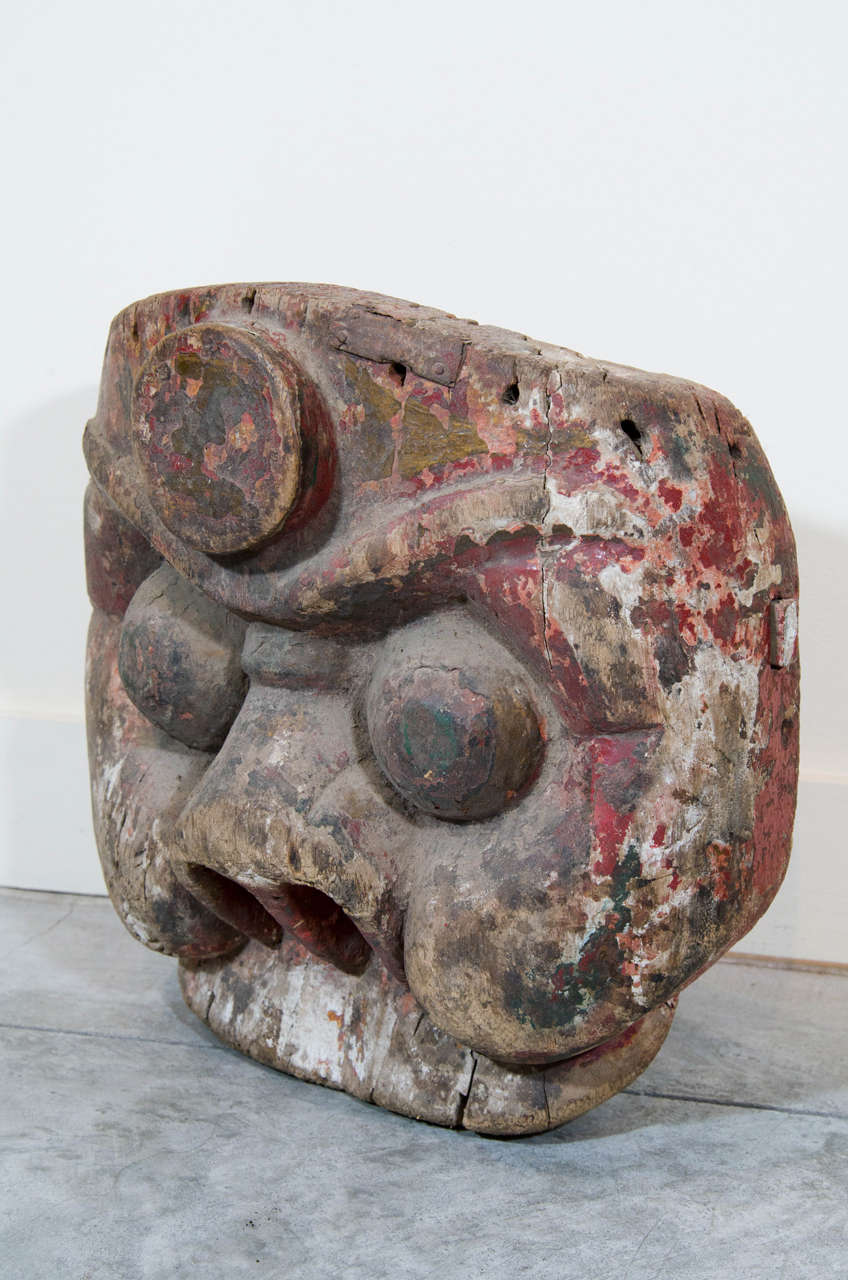 19th Century Chinese Mask In Good Condition For Sale In New York, NY