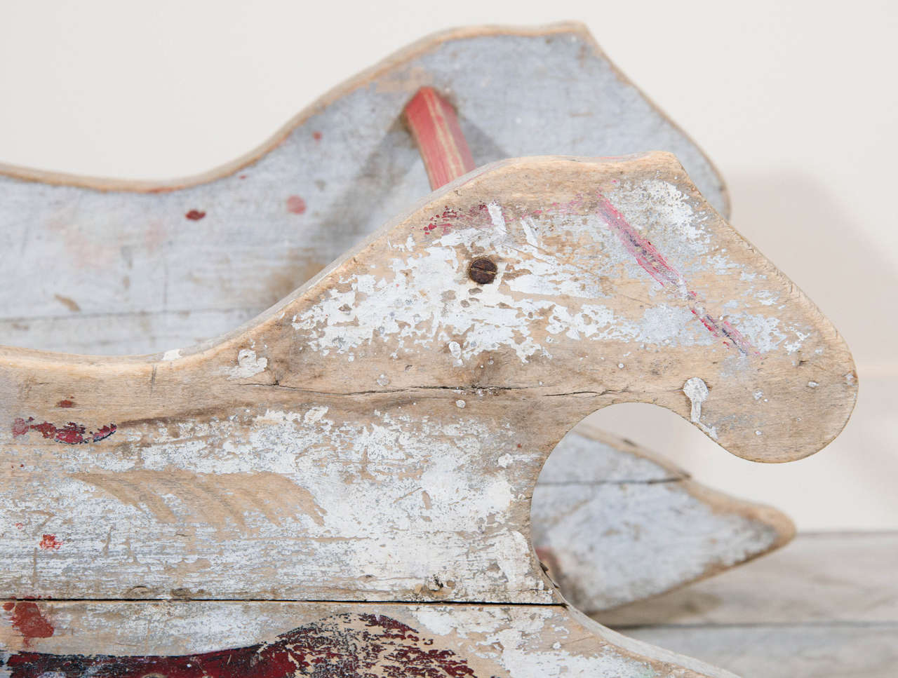 Early 20th Century Rustic American Rocking Horse For Sale