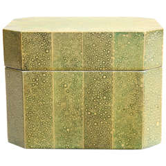Faux Shagreen Box with Triangular Decorations