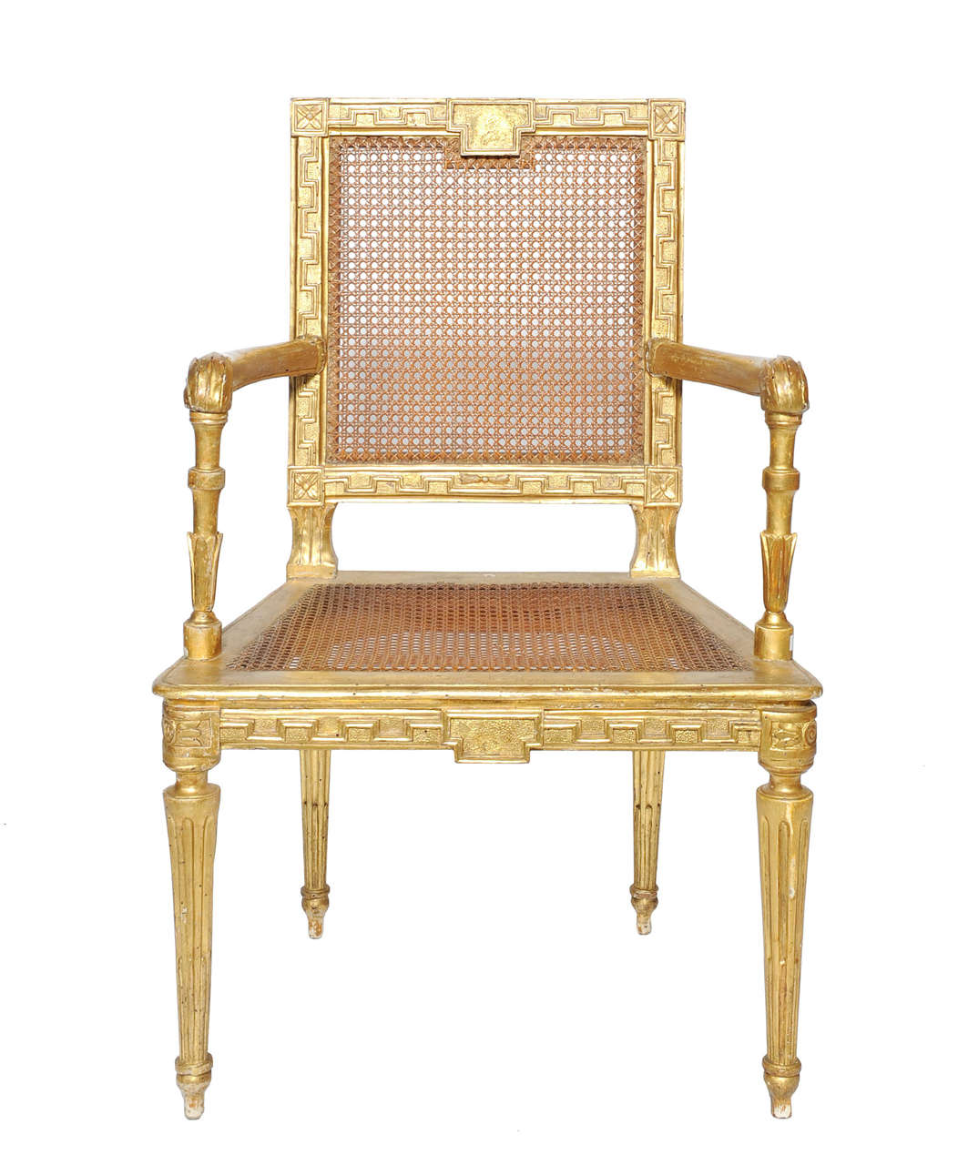 19th Century Very Elegant Gilded Armchair