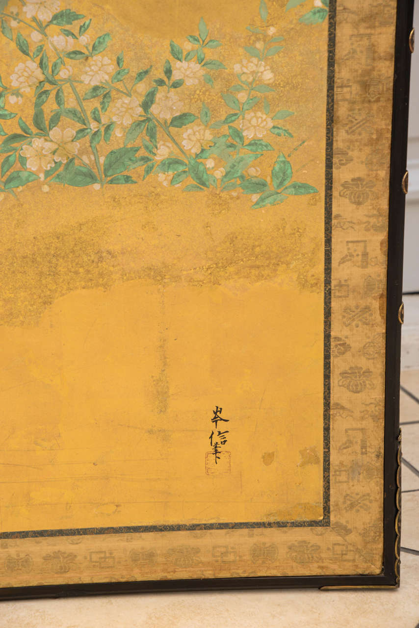 Late 18th Century Edo Six-Panel Japanese Screen For Sale