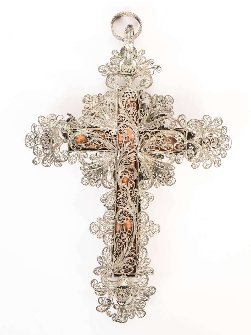 18th Century Silver Cross Filigree