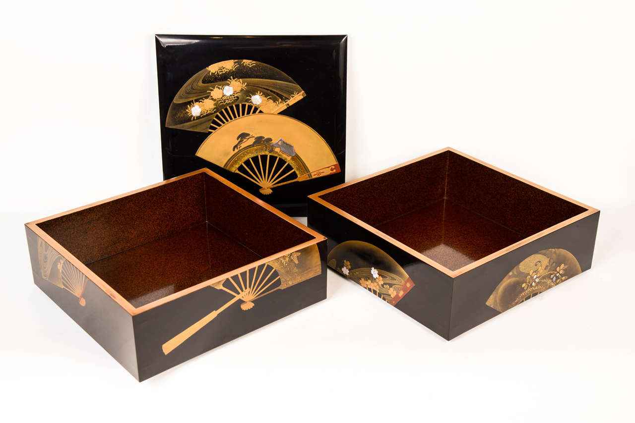 19th Century Japanese Lacquer Jubako Box 1