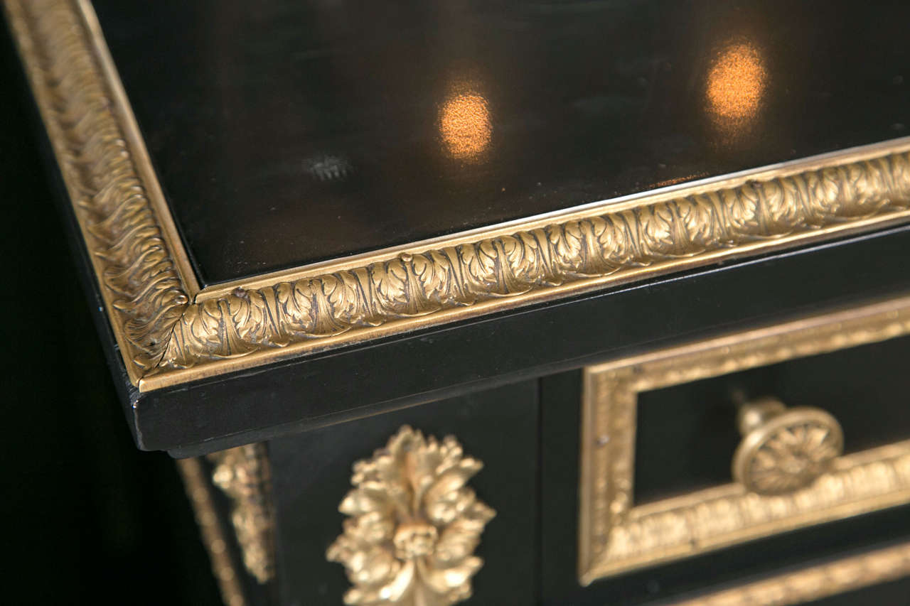 French Ebonized Bronze-Mounted Chest /Commode / Dresser  Attributed to Jansen