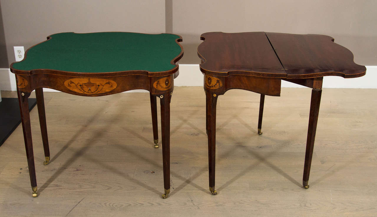 Pair of Outstanding George III Inlaid Tables
