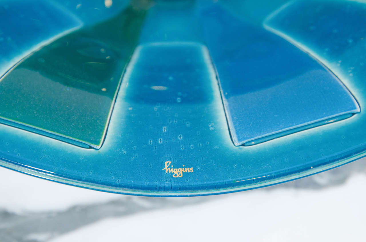 Mid-20th Century Very Large Fused Glass Bowl by Michael and Frances Higgins