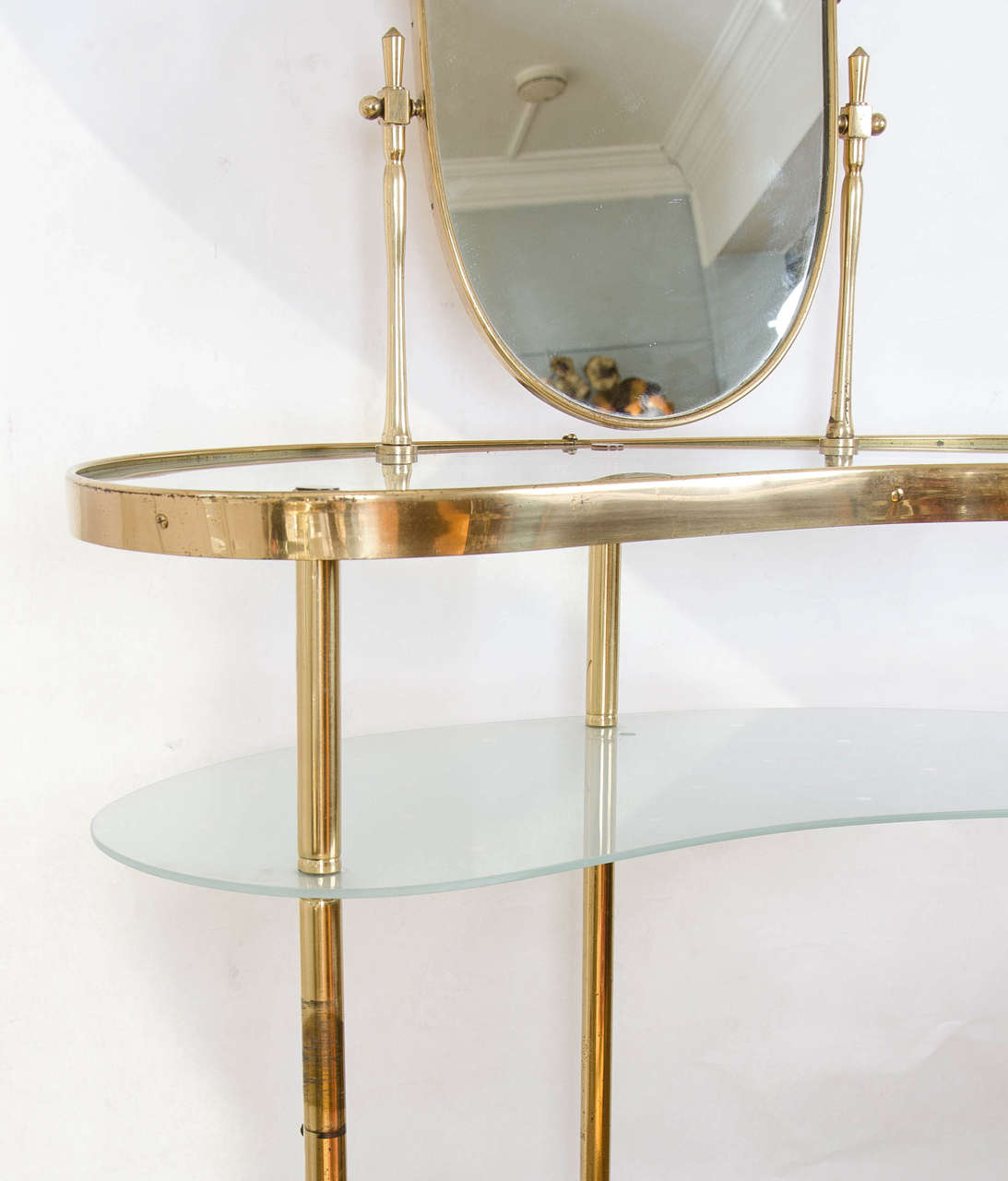 Brass 1950s Italian 'Polka Dot' Dressing Table