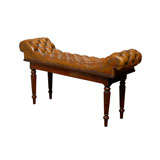 English Leather Bench