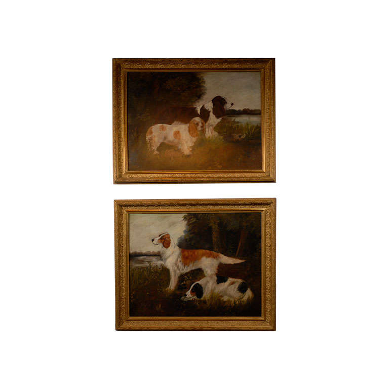 Pair of English Sporting Dog Paintings