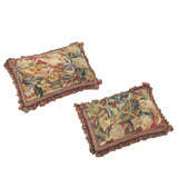 A PAIR OF TAPESTRY FACED CUSHIONS. FLEMISH, 17th CENTURY